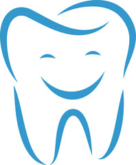 Zahnpflege, Zahnarzt Logo, Zahn mit Gesicht, Zahn, Icon