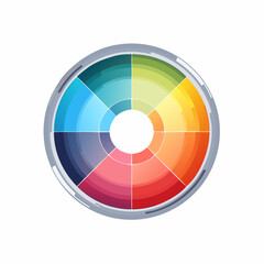 Obraz premium Color wheel with various shades and hues arranged in a circular pattern.