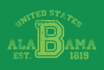 Vintage varsity college typography united states of america !!! slogan text print with grunge texture for graphic tee t shirt or sweatshirt hoodie or sticker poster - Vector