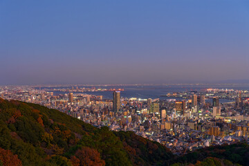 Obraz premium 錨山から見る神戸の夜景