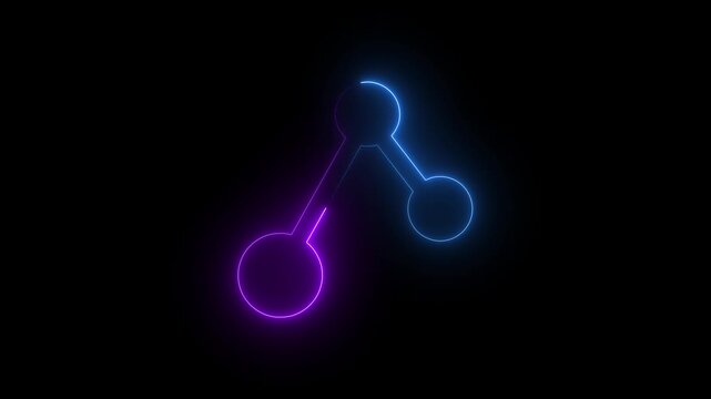 Looped animation of circles and triangles HUD element