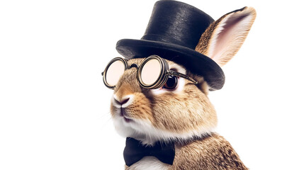 Stylish Rabbit Portrait