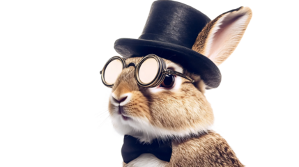 Stylish Rabbit Portrait