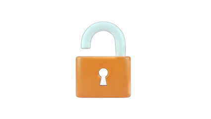Open Padlock Symbol: Security, Access, Protection Concept
