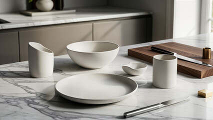 kitchen dishes on the table