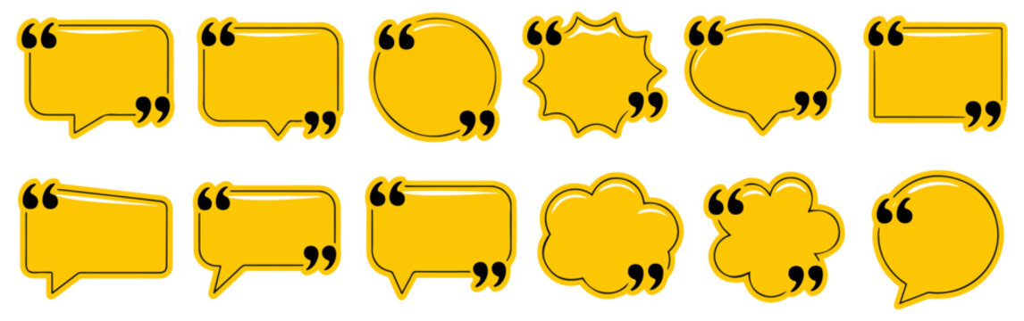 quote speech bubble box set