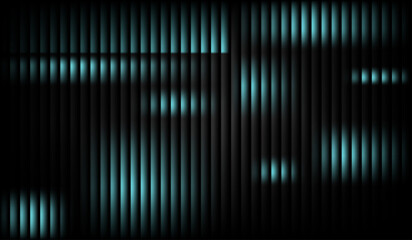 Futuristic abstract digital pattern with glowing blue light bars, symbolizing data streams or energetic sound waves