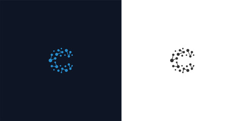 Dotted C Modern Connectivity Symbolism