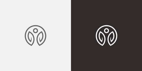 Harmony minimalist nature inspired logo design