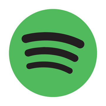 Spotify Music Platform App Logo Colorful Icon Isolated Vector. Spotify music service icons. vector illustration eps file. 