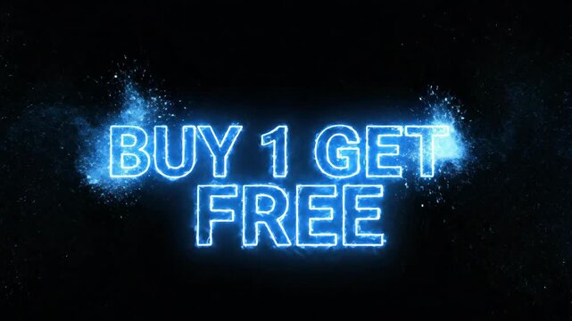 Buy One Get One Free Neon Sign Animation.