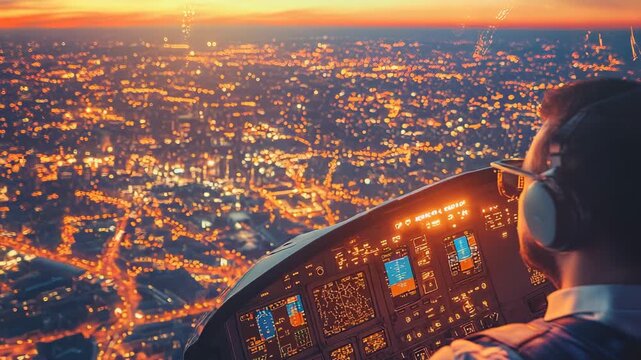 selective focus aviation professional flying plane shot