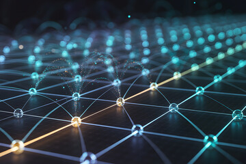 Digital Network: An abstract representation of a complex digital network, showcasing interconnected nodes and data streams that symbolize the ever-evolving world of technology.