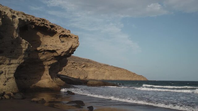 Beautiful coastal view near Playa Montana Pelada beach in Tenerife, Canary islands, Spain. Travel concept.
