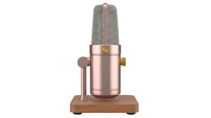 Isolated studio microphone with stand, for podcasts, interviews, voice-over work, and singing