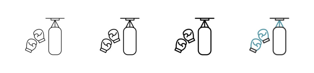 Outline style Sparring icon set. Available various sizes