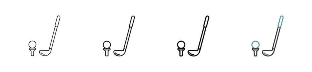 Outline style Golf icon set. Available various sizes