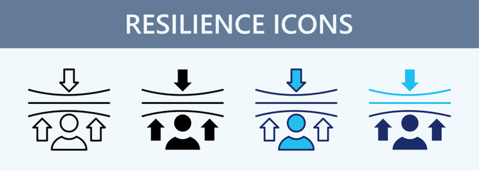 Resilience Icon Set Multiple Style Collection