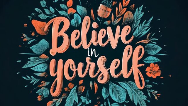 selective focus believe in yourself confidence and self belief concept