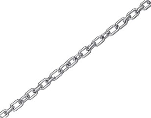 Stainless Steel Chain Necklace Closeup.