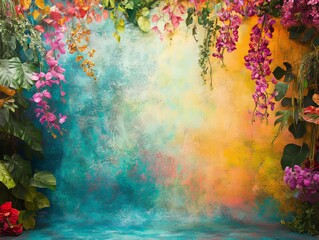 Bright and unique backdrop.
