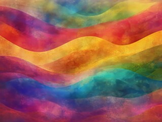 Colorful, blurry waves create a textured background. It has a grainy, retro look, like old digital art. A vibrant and unique wallpaper!
