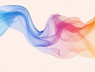 Colorful smoke forming a flowing, abstract shape.
