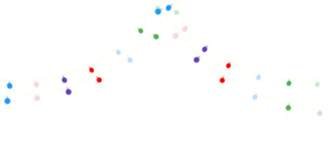 Naklejka premium Fairy lights decorations for weeding gate