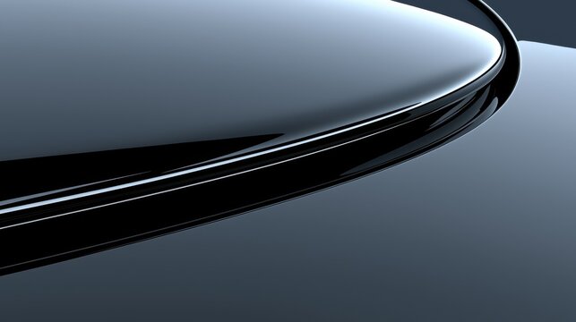 A sleek black car hood with a shiny finish.