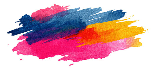 Colorful rainbow watercolor illustration with bright ink splashes. creative watercolor art background with colorful brush strokes ink splatter texture.