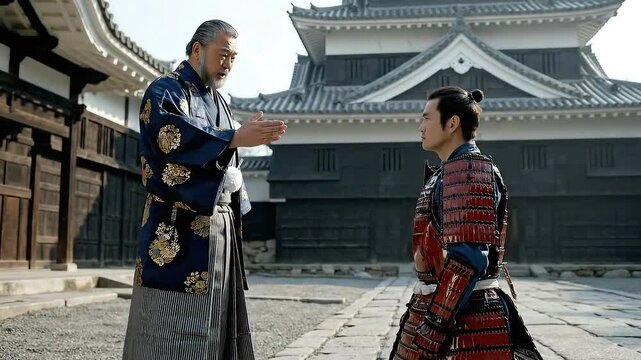 Daimyo Meeting With Samurai