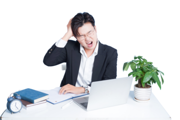 Workload Overload: A person sits at a desk with an expression of frustration amidst a stack of paperwork and a modern laptop. The ambiance is one of pressure and stress.