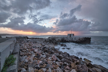 Sunrise The Sea Oeiras Portugal