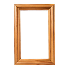 Fototapeta premium Closed rectangular light wooden storage box front view on transparent background