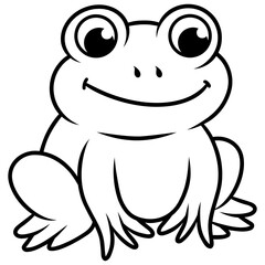 cartoon frog for coloring page