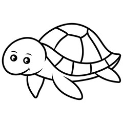 turtle animal coloring page