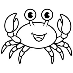 crab animal icon cartoon character