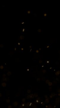 Elegant Shimmering Particles Scene, Drifting Gold Dust With Warm Highlights For Luxury Visuals