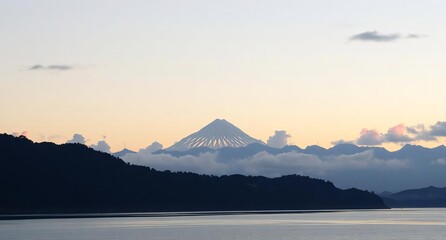 sunrise over the mountains. landscape, sea, nature, view, panorama