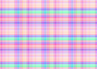 Soft Pink and Green Plaid Grid Pattern