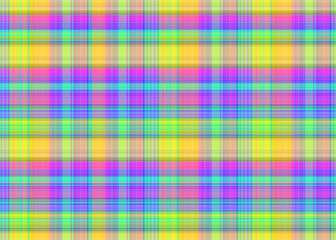 Vibrant Plaid Pattern with Intersecting Bright Hues