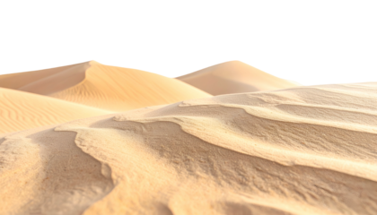 Golden desert dunes, sunlit under a dark sky, smooth textured sand