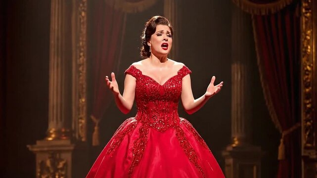Opera Singer On Stage