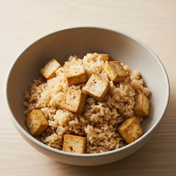 Minimalist Dubu Bap Top-Down Food Photography