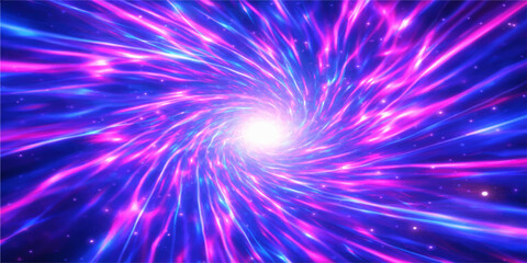 Abstract blue space background featuring a bright star burst and motion lines with a fractal texture design for an energetic art wallpaper