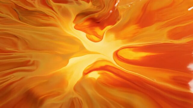 Abstract Orange Paint Swirls - A Mesmerizing Visual Symphony.