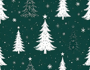 Fototapeta premium Christmas tree pattern, festive, wintery season