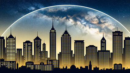 City Under a Starry Dome