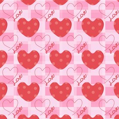 Pink heart pattern background for cute romantic decoration