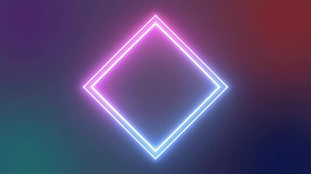 Radiant neon diamond glowframe emerging from a calm gradient background, symbolizing instant change, innovation, digital activation, and futuristic technology branding visuals.